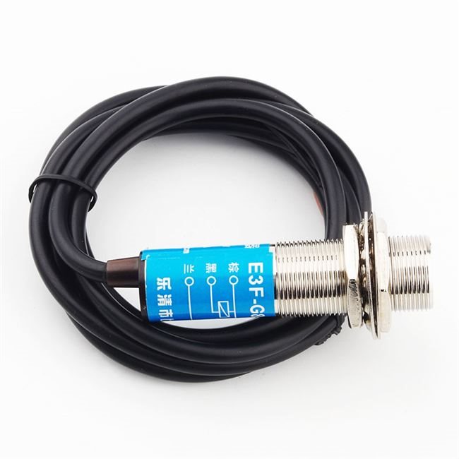 好货M18激光感应光电开关E3F80C1接近漫反射式感测器NPN常开远距