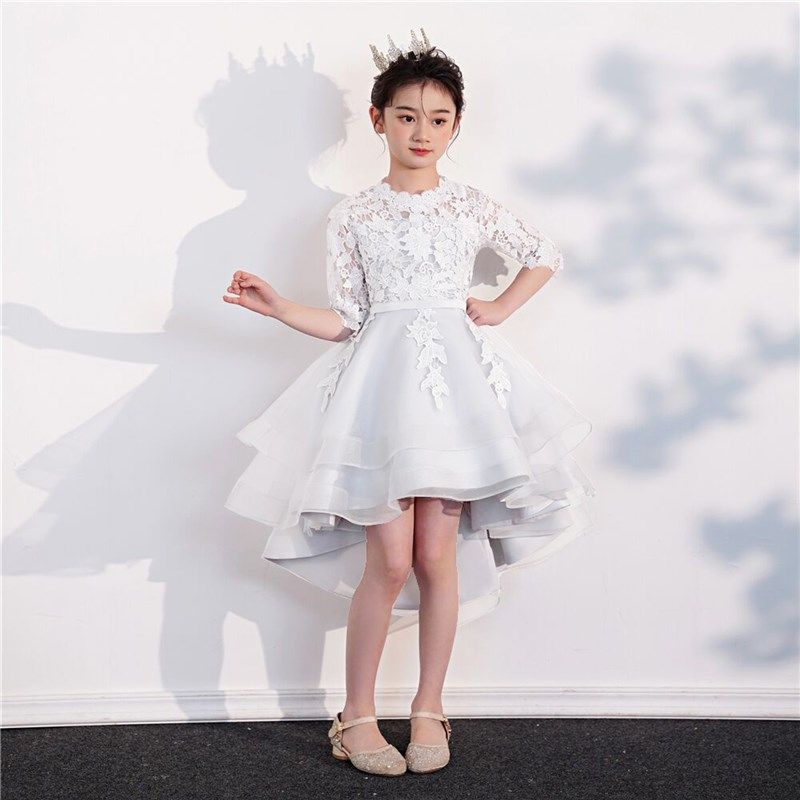 花童婚礼小女孩主持人儿童公主裙钢琴演出表演女童晚礼服学生日宴