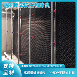 养殖环保除臭水帘车间除氦气塑料过滤芯除味笼养鸡场除臭湿水帘墙