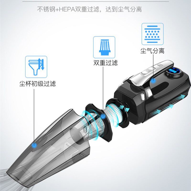 极速厂家四合一车载吸尘器加打气机两用All车用汽车多功能大功率