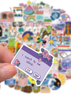 100Pcs VSCO Vinyl Stickers Girl Essential Stuff for Water B