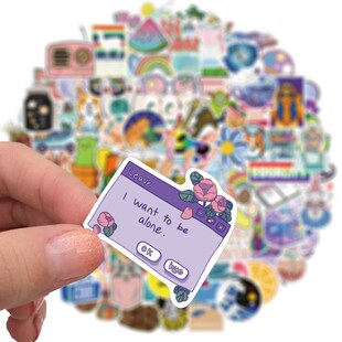 100Pcs VSCO Vinyl Stickers Girl Essential Stuff for Water B