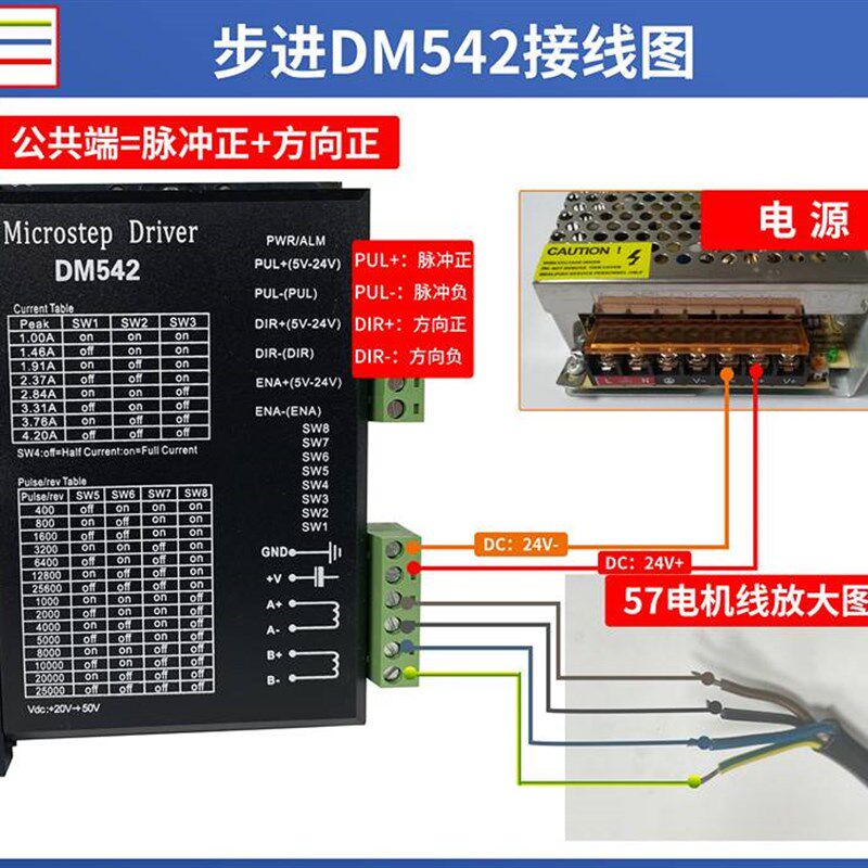 极速57步进马达套装大扭矩1.3N/2.3N/3.1N/3.6NM+驱动器TB6600/DM
