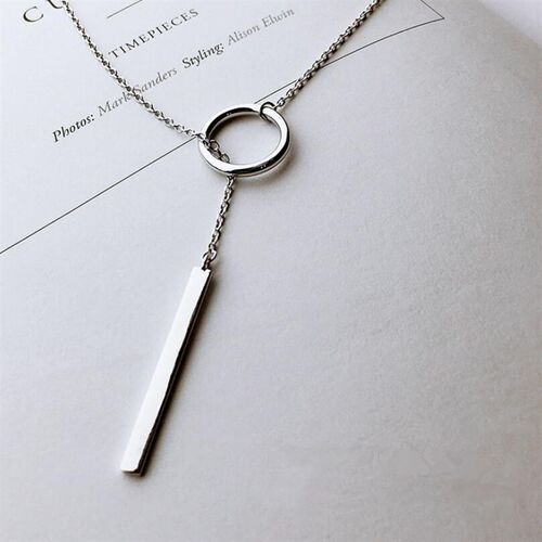 好货New Circle Strip Long Chain Multi-layer Pendant Necklace