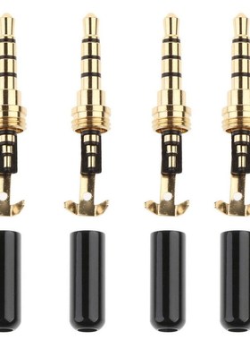 4 x DIY 3.5mm Jack Plug Male Head Converter Headphone Repla