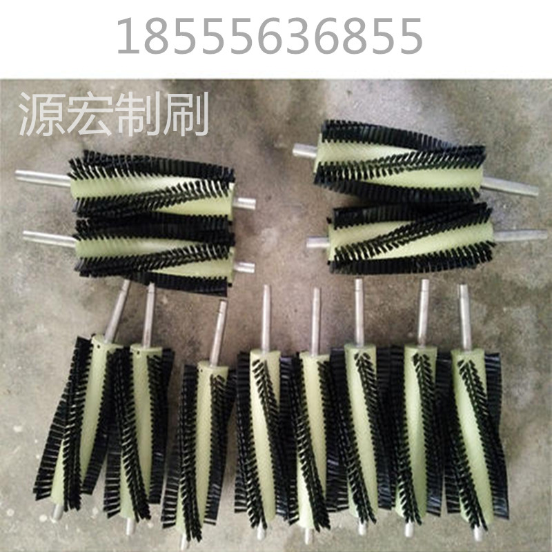 好货工业毛刷辊小型圆形空心毛刷轮尼龙丝筛沙机刷子清洗机毛刷辊