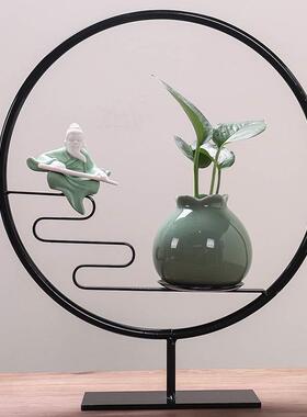 厂家l新中式客厅装饰插品创意视简约办公室摆酒柜配电柜家居摆饰