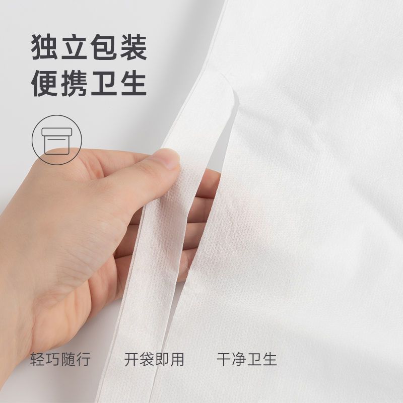 好货三利一次性毛巾浴巾旅行套组酒店可携式吸水珍珠纹纯棉无菌加