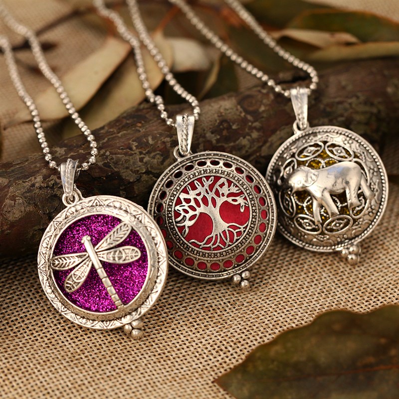 Aroma Diffuser Necklace Aromatherapy Jewelry Pendant e Eleph