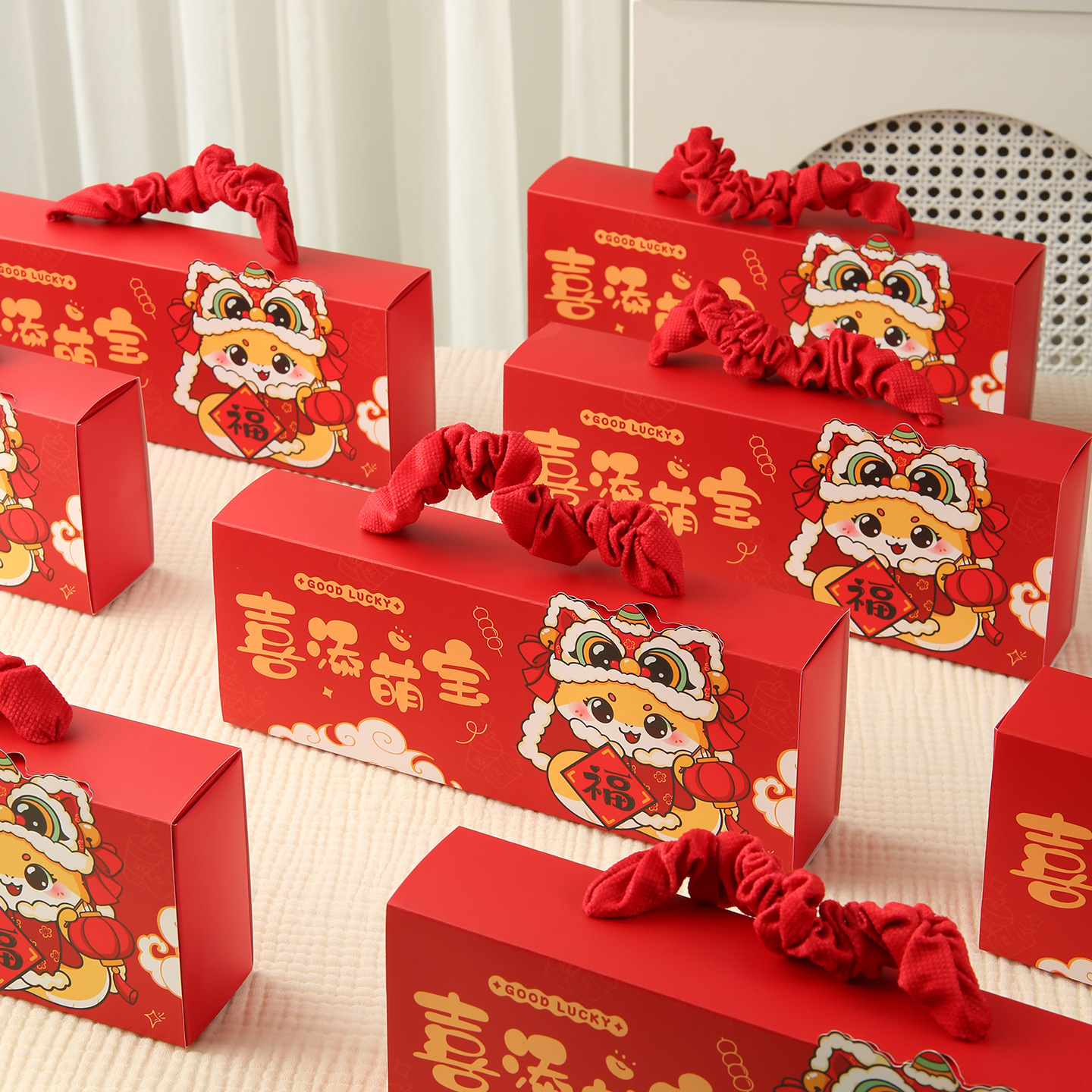 宝宝宴伴手礼空盒宝宝满月礼盒过生日周岁喜糖盒子家添萌宝礼盒