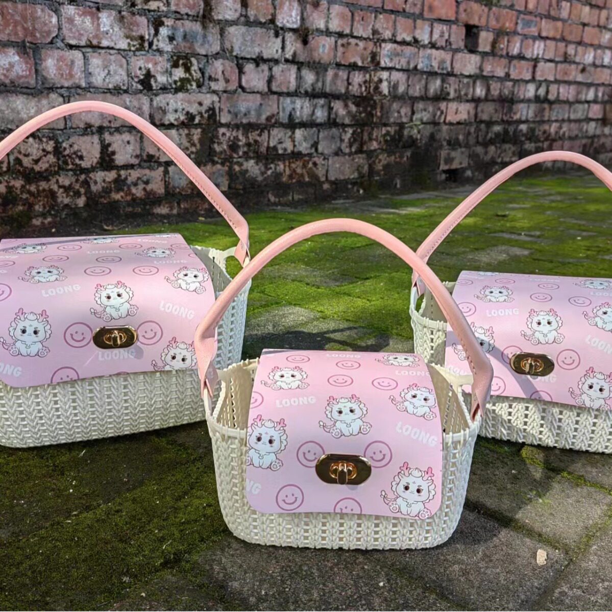 龙年儿童生日宴潮款小篮子回礼宝宝满月手提蓝伴手礼百天周岁礼盒