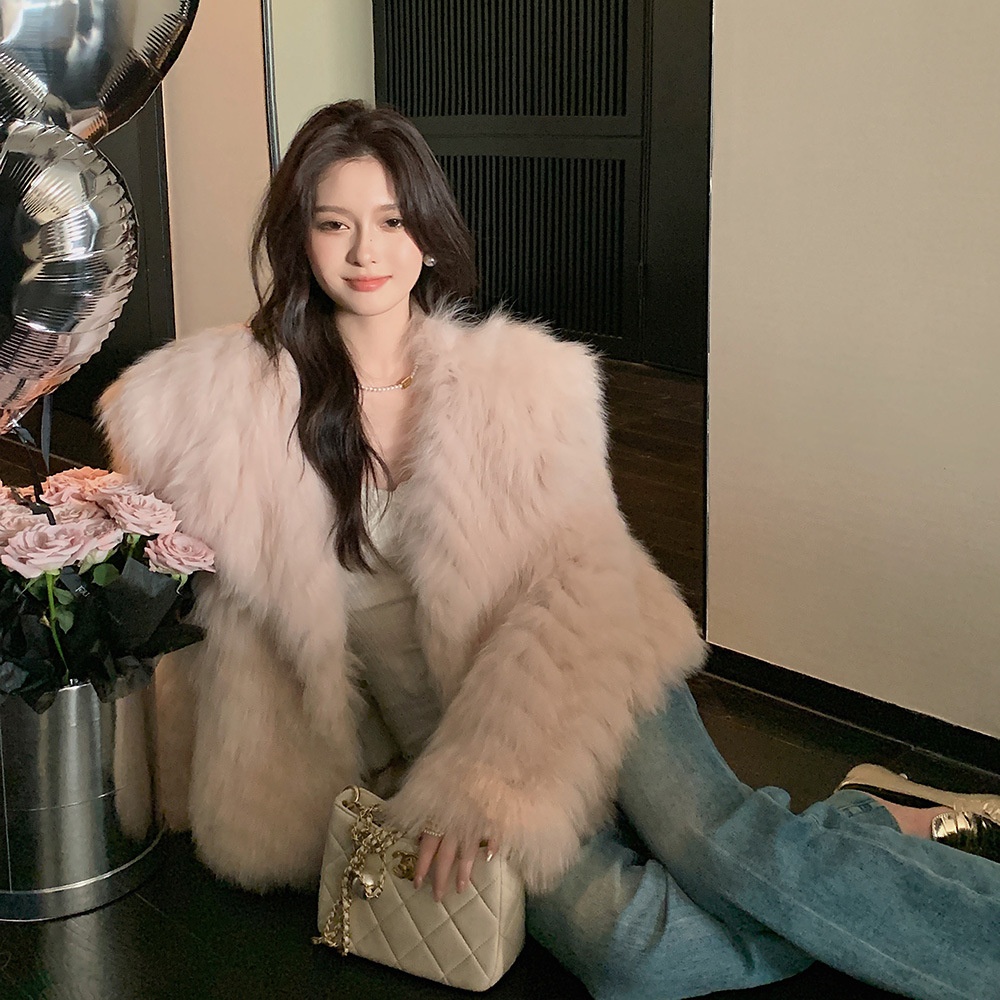繁绮2024新款狐狸毛皮草外套冬季车条显瘦年轻款毛毛大衣女