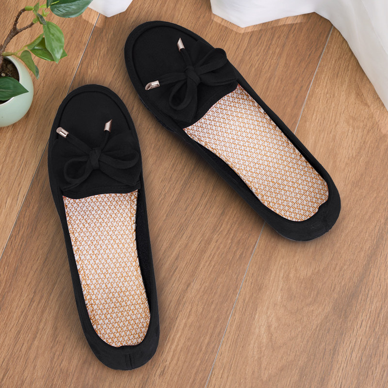 老北京布鞋女2025新款夏季品牌防滑豆豆鞋平底轻便妈妈黑色工作鞋,女鞋,传统布鞋,淘宝优惠券,粉丝福利购,淘宝优惠卷