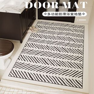 浴室地垫硅藻泥吸水防滑洗手台卫生间大尺寸铺地毯入户门口脚垫