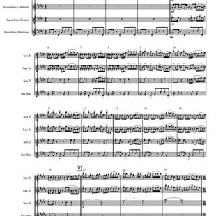 阿斯托尔·潘塔莱昂·皮亚佐拉《角鲨》萨克斯重奏  ESCUALO 乐谱