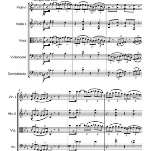 波泰西尼 c小调弦乐五重奏 五线谱弦乐重奏曲谱乐谱乐曲