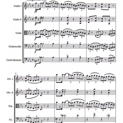 波泰西尼 c小调弦乐五重奏 五线谱弦乐重奏曲谱乐谱乐曲