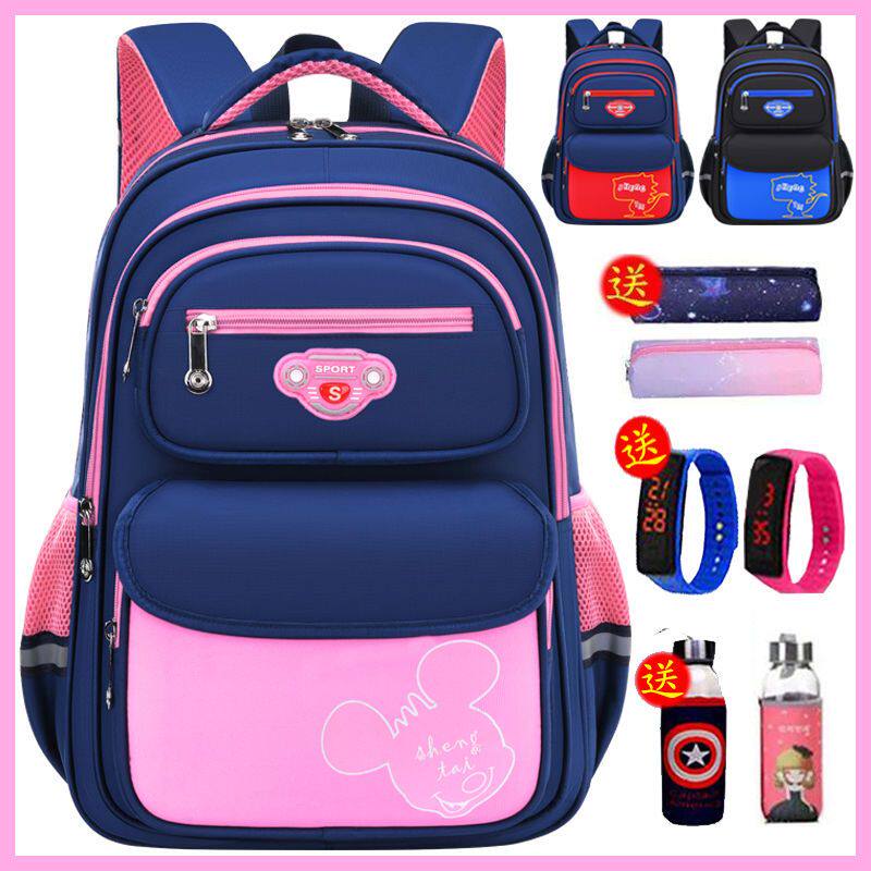【邻家小院】书包小学生男--年级大容量韩版背包儿童双肩包女孩-