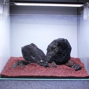 鱼缸火山石造景天然大块黑色火山岩草缸装饰真石头大假山成品套装