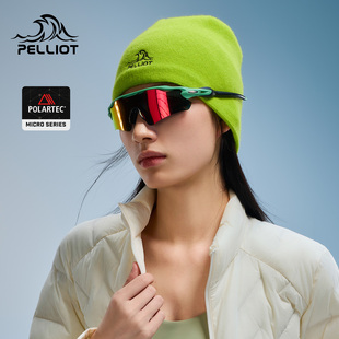 伯希和户外针织帽新加色Polartec登山冷帽滑雪羊毛帽子女 晴川