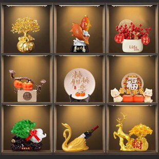 速发齐府新房酒柜电视柜装饰客摆件关边柜招财猫品厅玄餐乔迁新居