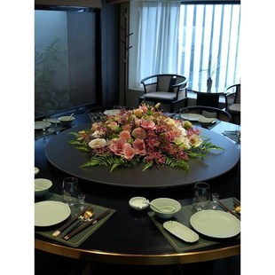 速发酒装 餐桌花间件饭店大圆桌中摆摆花餐厅桌面店饰花花摆件