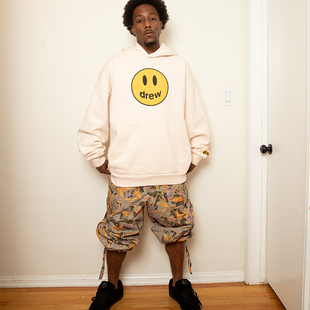 笑脸休闲连帽卫衣26春季 house宽松经典 drew 男女同款 官方正品