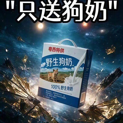 野生狗奶粤西特供野生狗奶200ml盒装饮料贴纸永久的收藏品贴画纸
