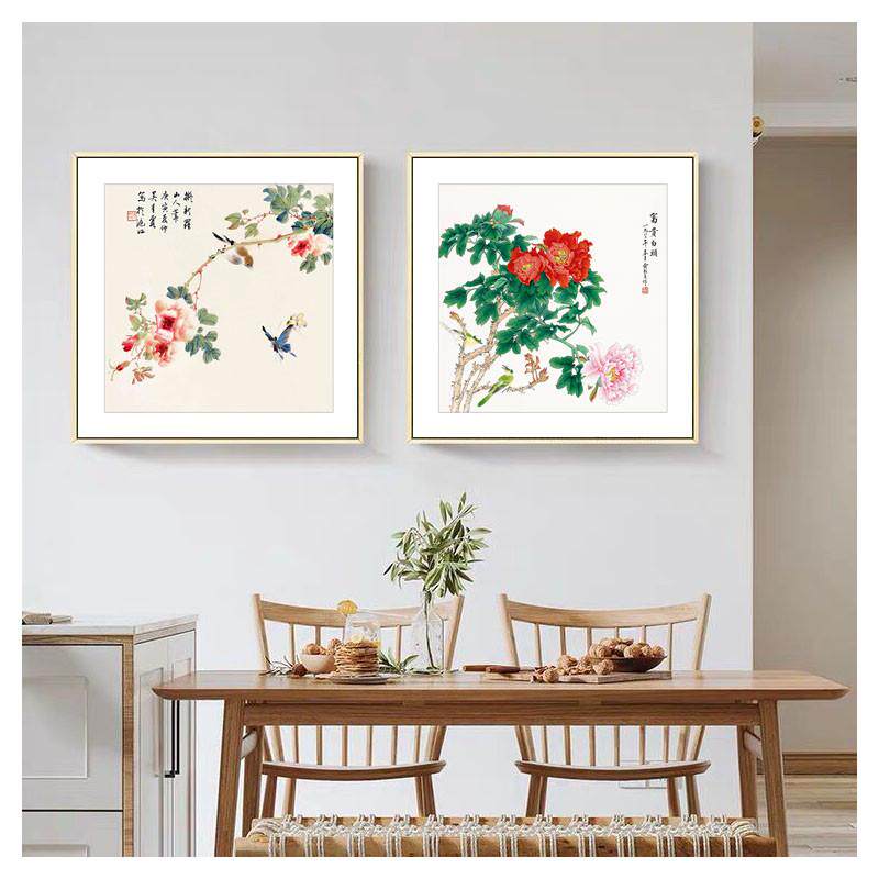 新中式风格装饰画卧室床头墙画客厅挂画现代简约字画书房饭厅壁画