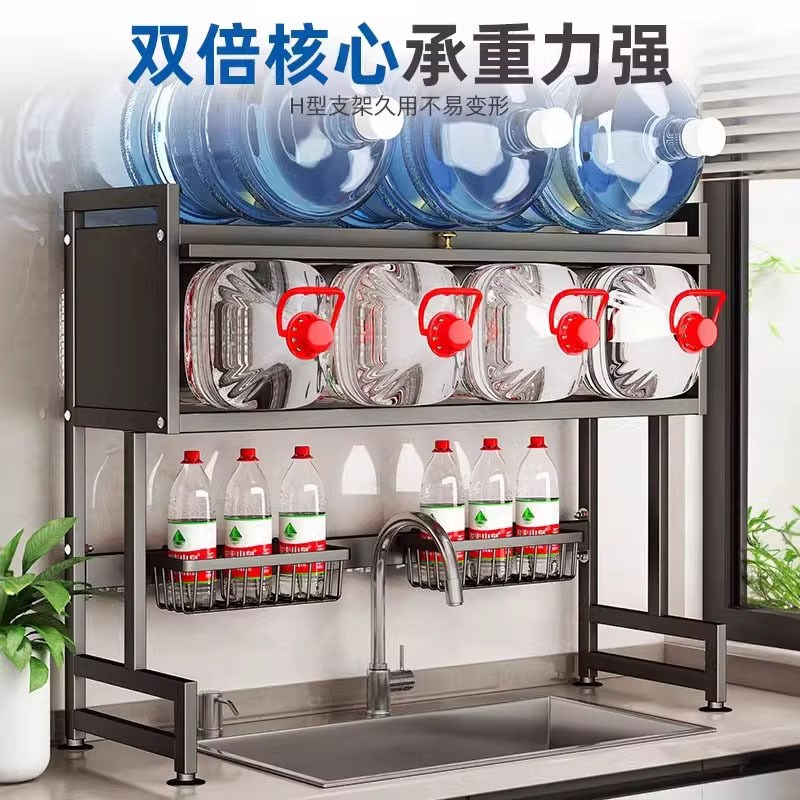 速发沥水架收纳房盘水槽置物架多功能洗碗柜厨餐碗碟台面防尘