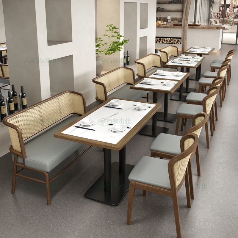 速发东南亚泰式主沙餐厅卡座题发组饭餐桌椅合店茶楼西餐厅商用