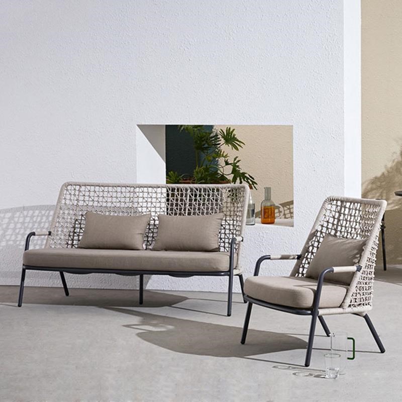 速发外登 户沃藤编椅子院沙发设计师台单双人藤椅室外庭 沙发椅