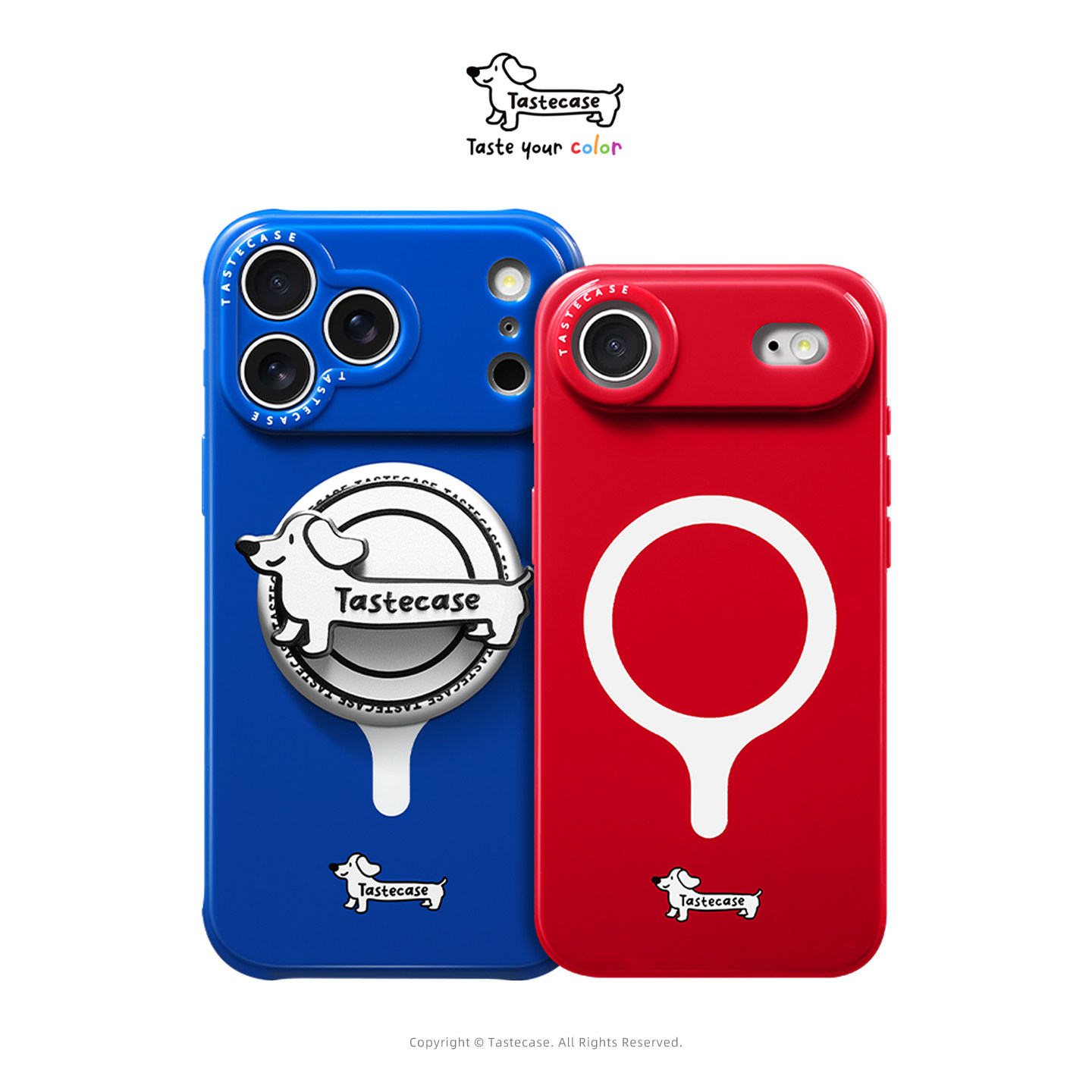 Tastecase腊肠狗磁吸手机壳适用苹果iPhone18ProMax/17Pro/Air保护壳新款原创高级简约男女情侣可爱小狗支架