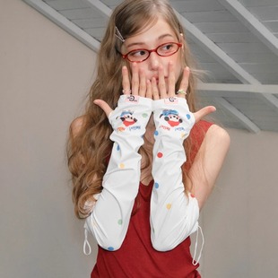 2026新款 防紫外线遮阳宽松冰袖 开车骑行护手臂 套女夏季 可爱防晒袖