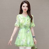 国风绿花 1298有里衬不透