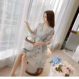 碎花雪纺连衣裙2025新款夏季韩版田园风时尚半袖荷叶边裙子潮，商品下架区，凯文服饰