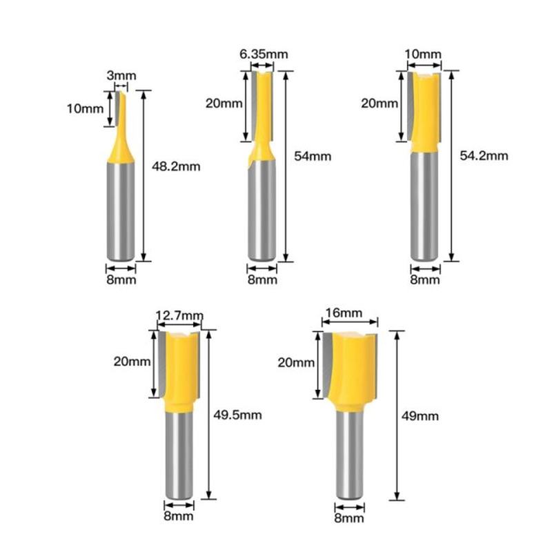 网红Straight Woodworking Router Bit Mill Milling Cutter Edge