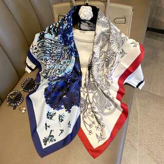 网红Fashion scarf scarf temperament silk scarf travel decora