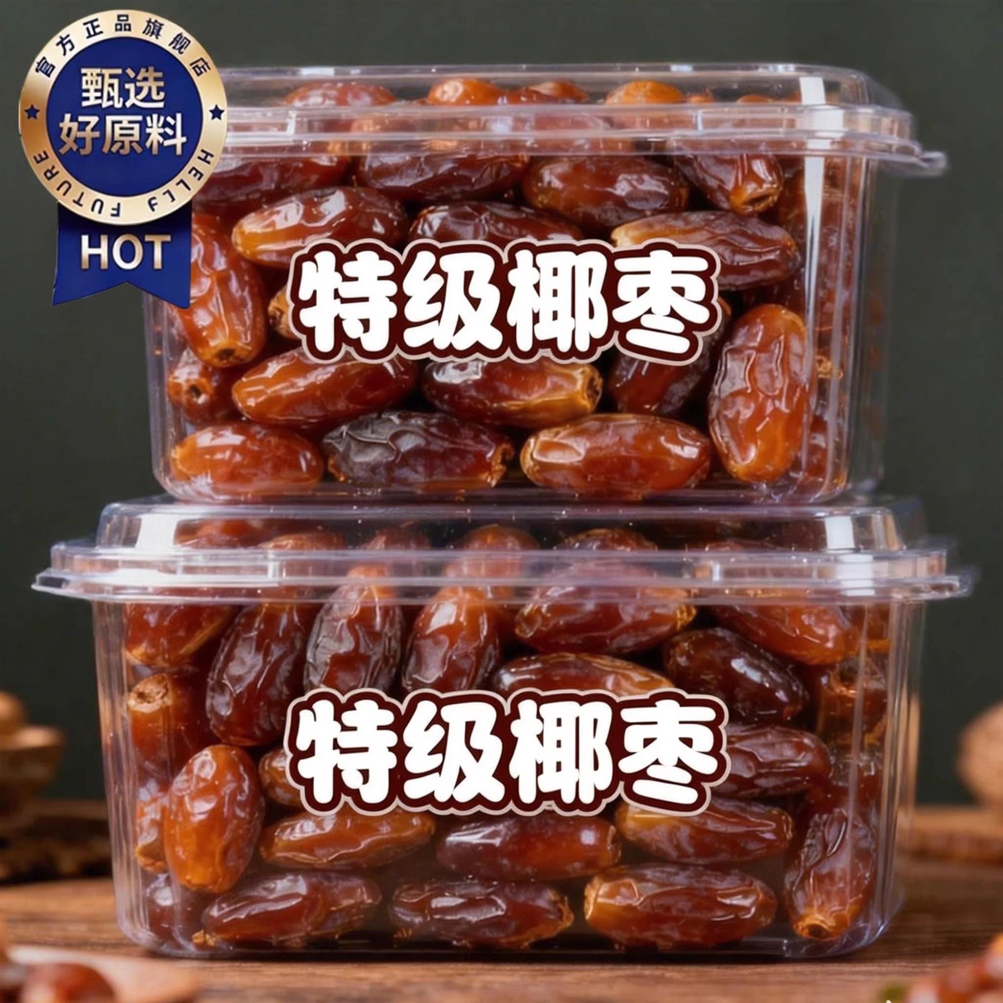 【0添加】正宗新疆特产黑椰枣大椰枣无添加即食免洗官方旗舰店