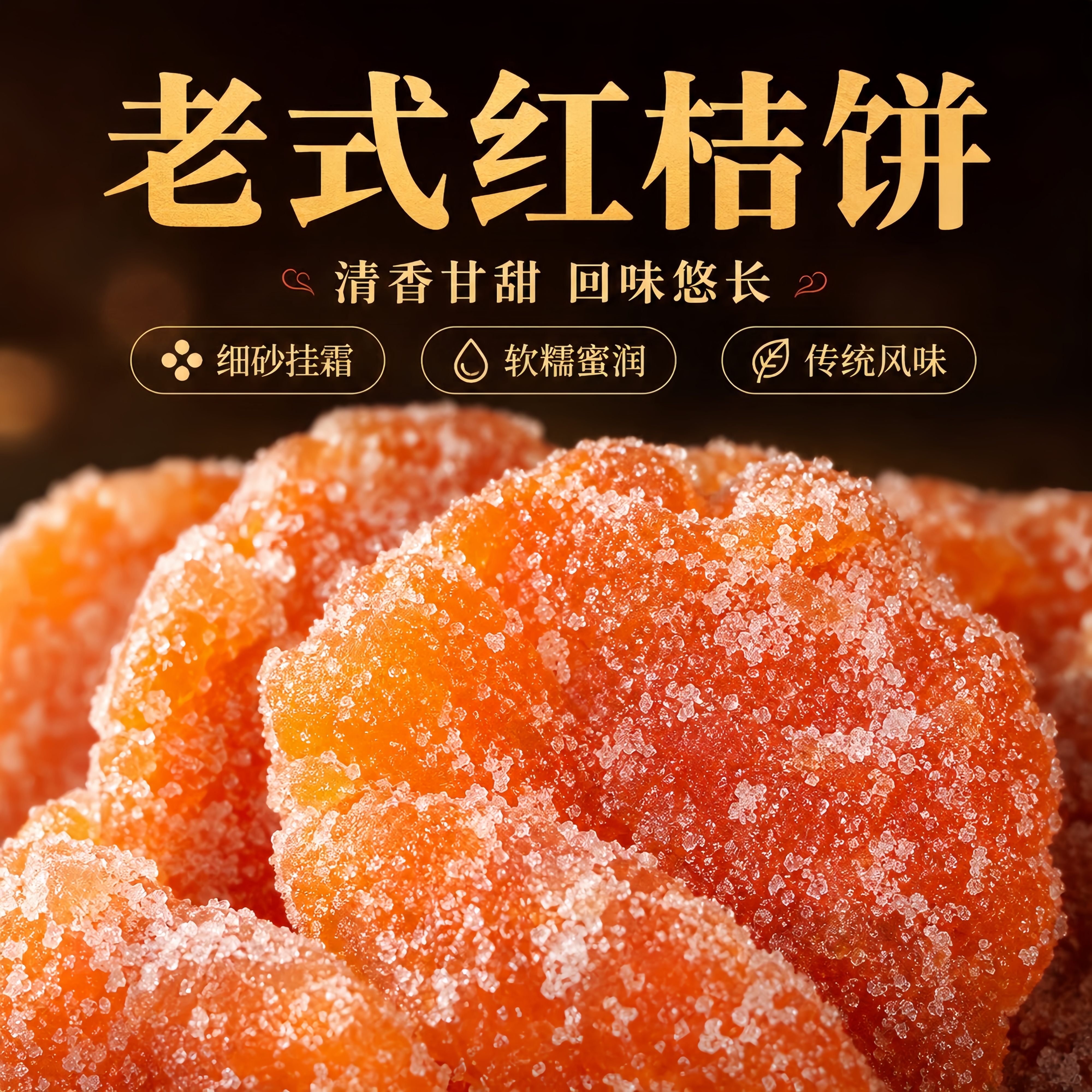 潮州特产纯手工老式红桔饼500g袋装金橘饼橘子饼糖金桔饼办公零食