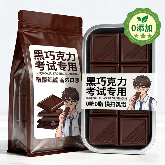 【无糖0脂】黑巧克力考试专用图片