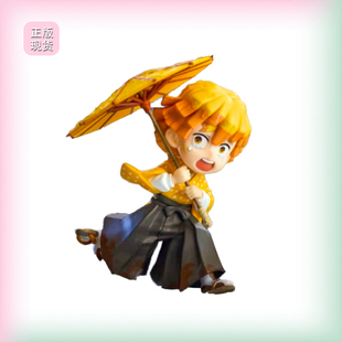 正版现货鬼灭之刃我妻善逸雷之呼吸盲盒Q版手办模型摆件动漫周边