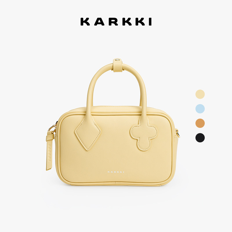 KARKKI/个奇头层牛皮小方包