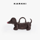 KARKKI 个奇小狗系列头层牛皮小众设计感斜挎包手提包新年礼物包