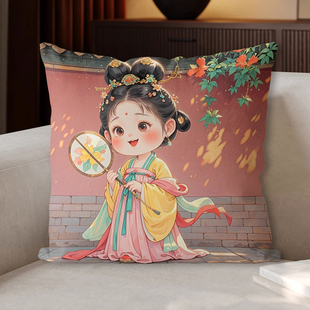 仕女图十字绣满绣自己手工绣抱枕套2025新款自己绣线绣简单制作