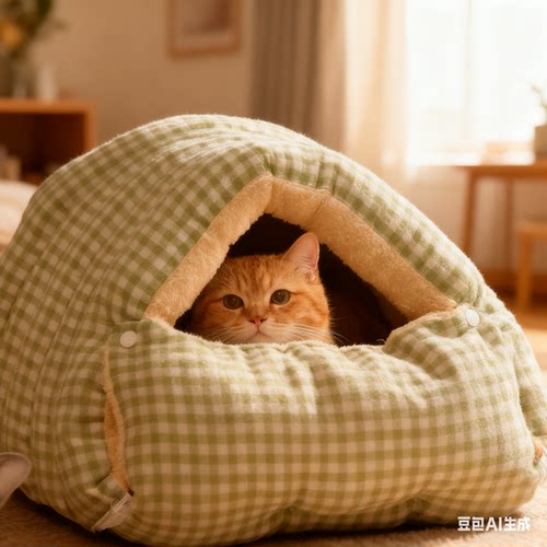 猫窝冬季保暖半封闭式可拆洗