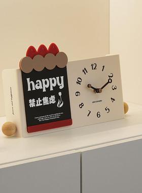 wozoom屋准玄关高级感装饰摆件家居桌面饰品电视柜酒柜创意时钟