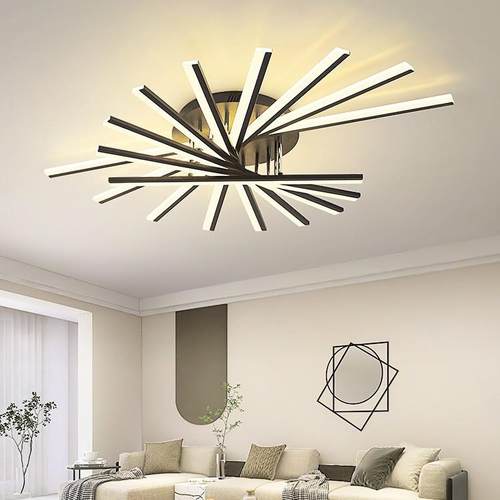 客厅灯2025年新款现代简约大气家用创意个性扇形卧室灯led吸顶灯