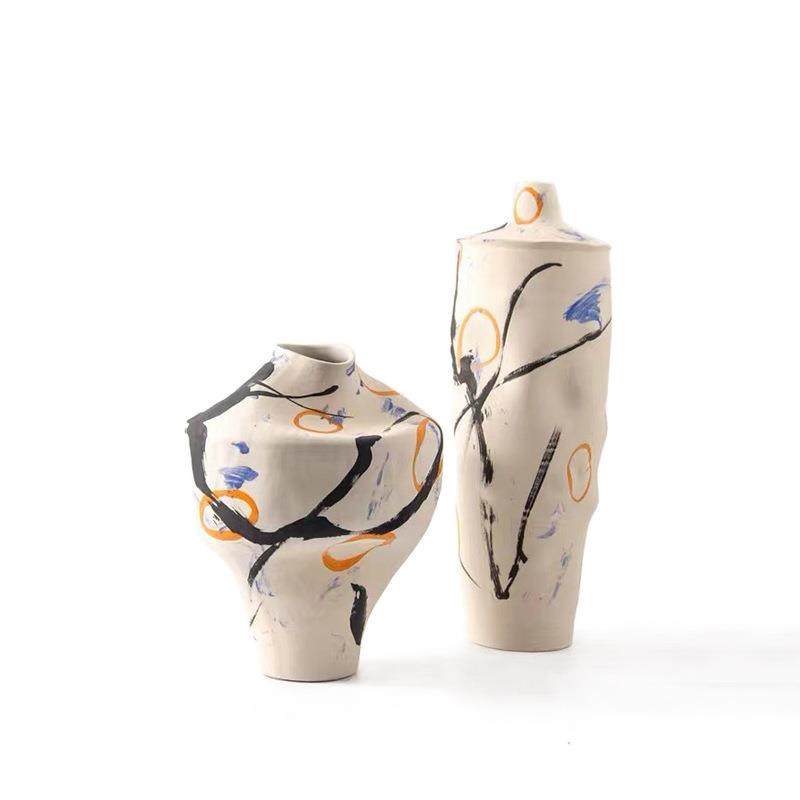 现代中古风花瓶摆件样板间酒店客厅玄关书房书柜装饰品艺术花瓶,工业油品/胶粘/化学/实验室用品,其他实验室设备,淘宝优惠券,粉丝福利购,淘宝优惠卷