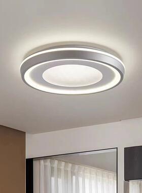 意式现代简约卧室吸顶灯LED圆形护眼书房灯创意高级感房间吸顶灯